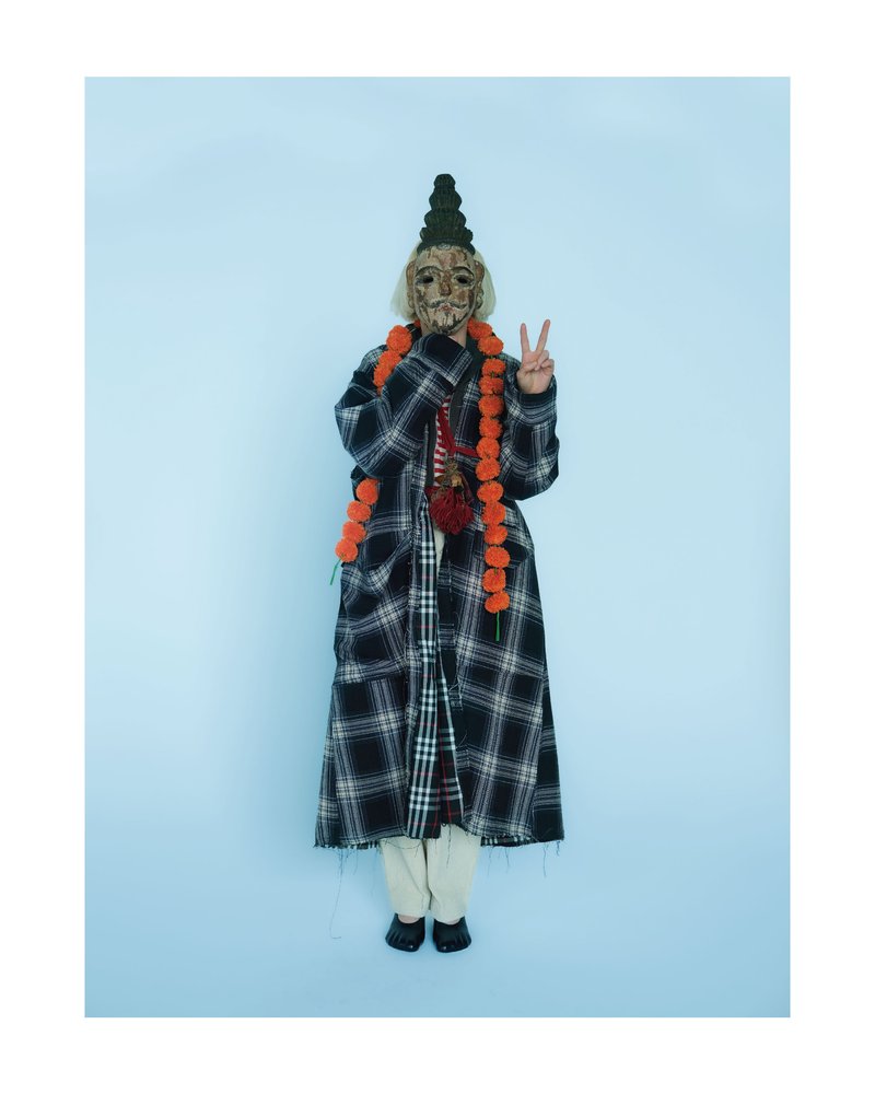 LINER LONG COAT -BLACK×CHARCOAL GRAY-