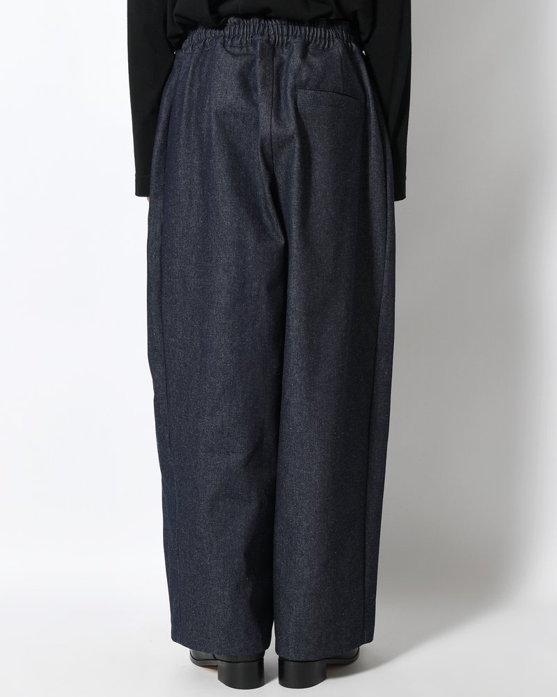 ZIP WIDE TRACK PANTS -INDIGO-
