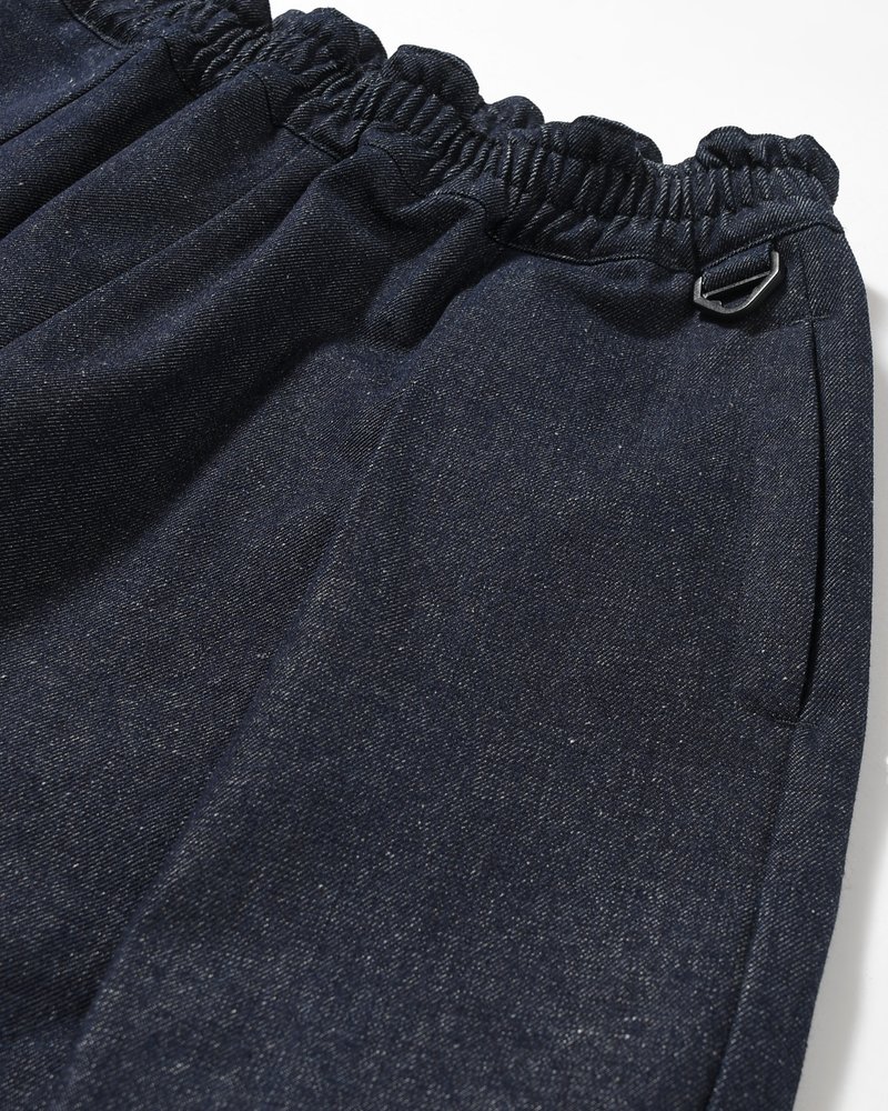 ZIP WIDE TRACK PANTS -INDIGO-