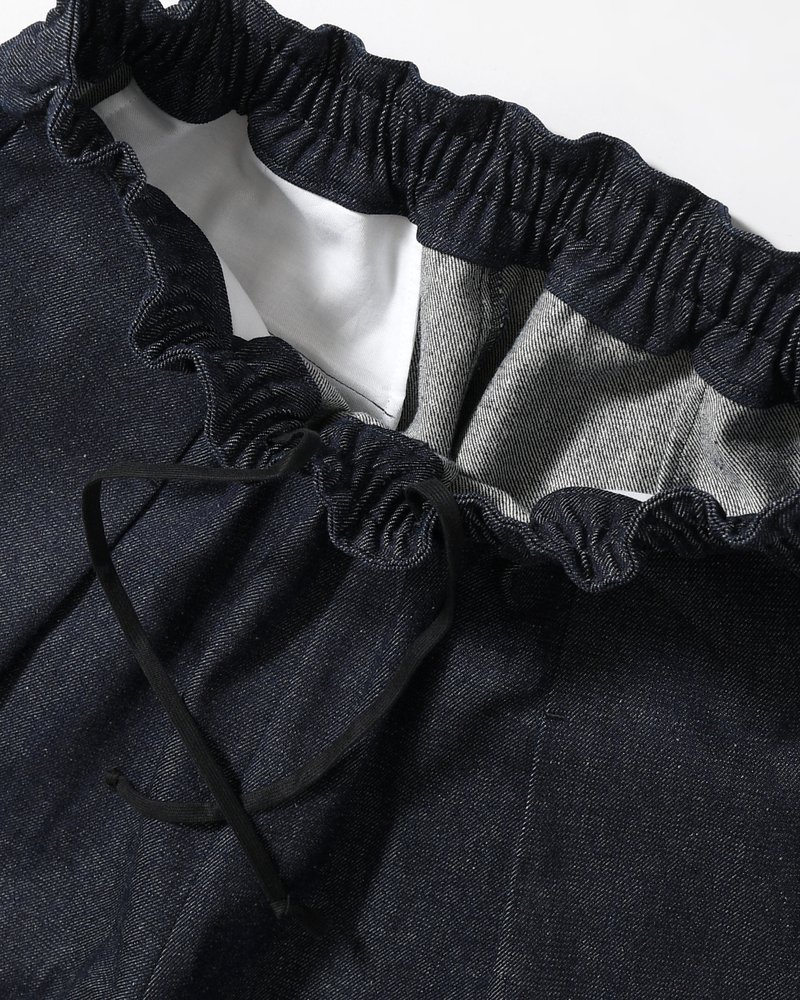 ZIP WIDE TRACK PANTS -INDIGO-