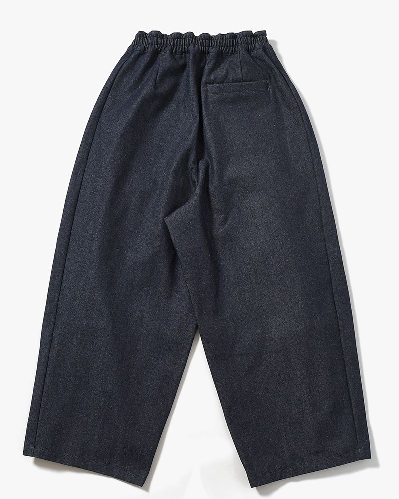 ZIP WIDE TRACK PANTS -INDIGO-