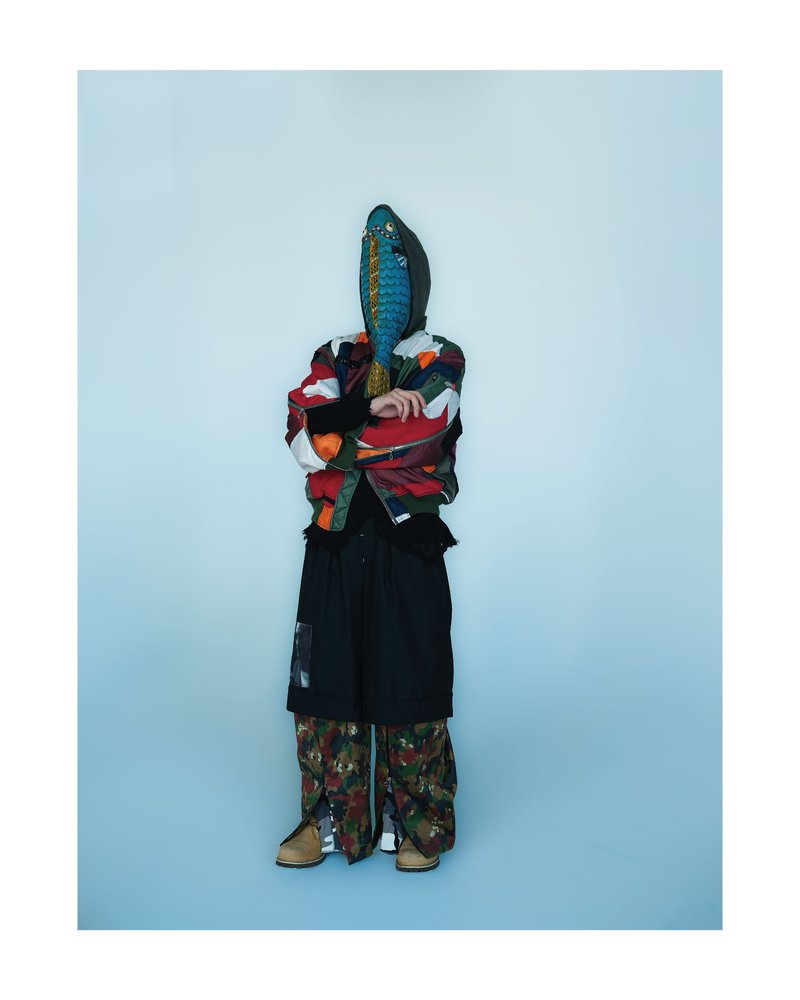 ZIP WIDE TRACK PANTS -CAMOUFLAGE-