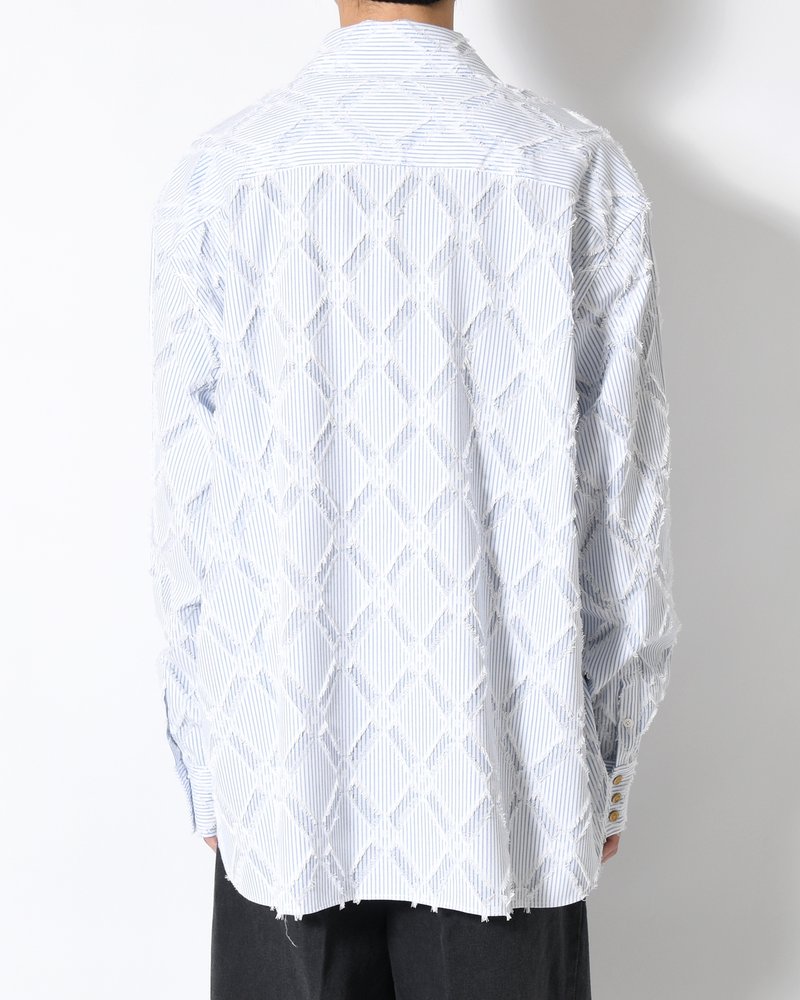 HARLEQUIN SLIP OFF SHIRT -BLUE-