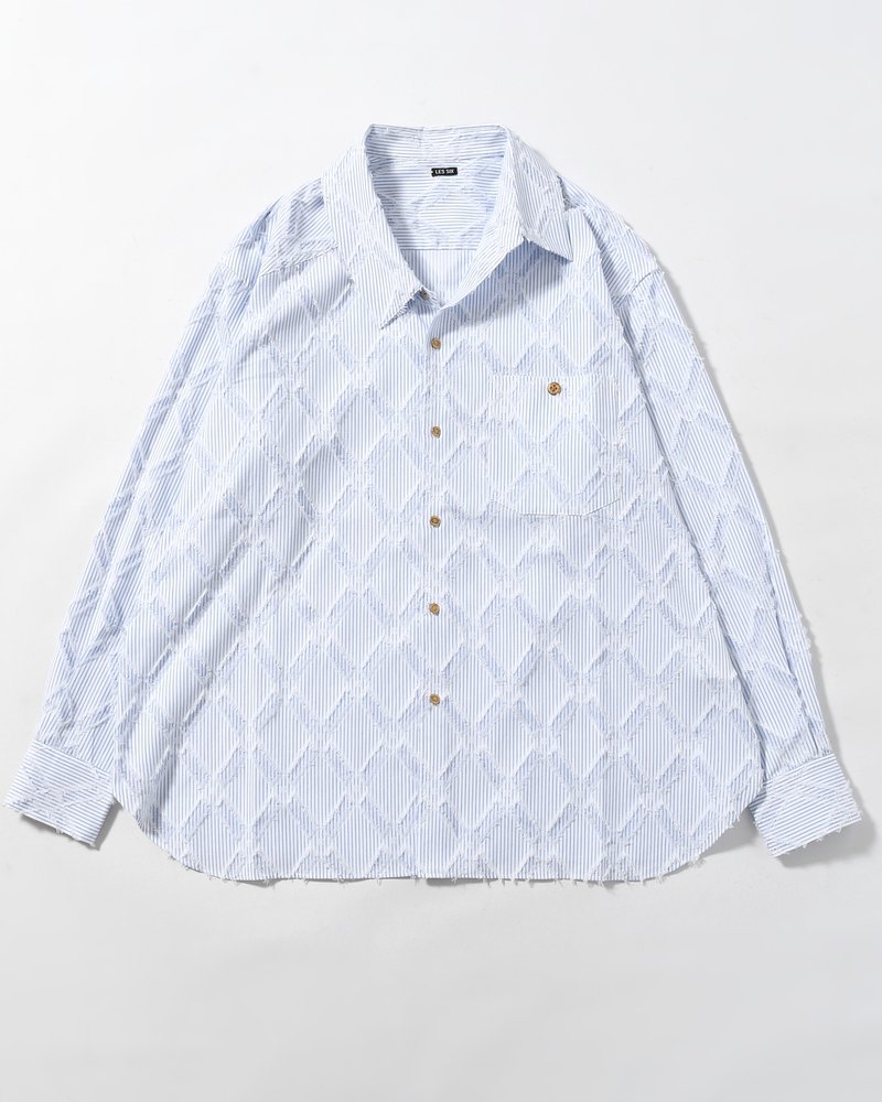 HARLEQUIN SLIP OFF SHIRT -BLUE-