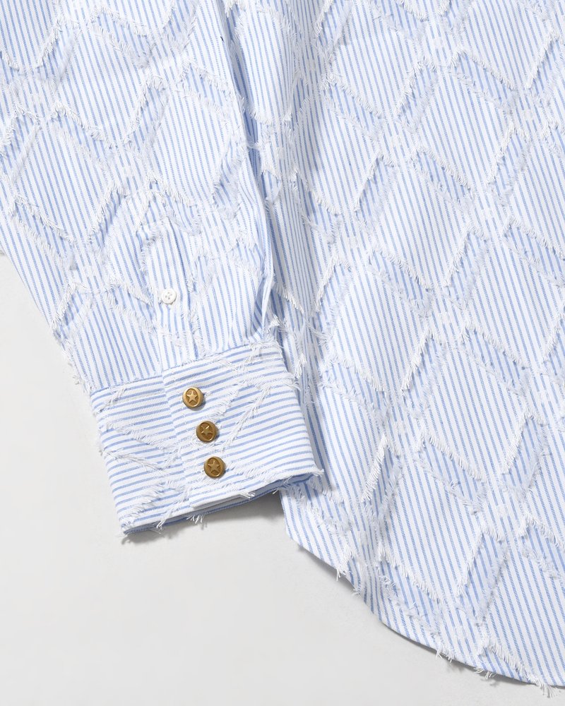 HARLEQUIN SLIP OFF SHIRT -BLUE-