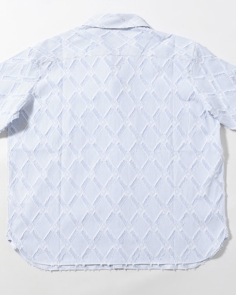 HARLEQUIN SLIP OFF SHIRT -BLUE-