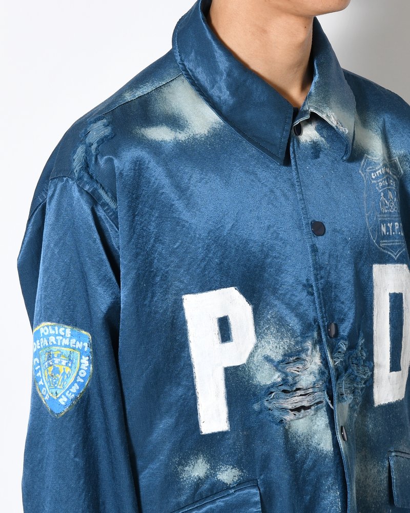VILLAIN POLICEMAN COACH JACKET -NAVY-