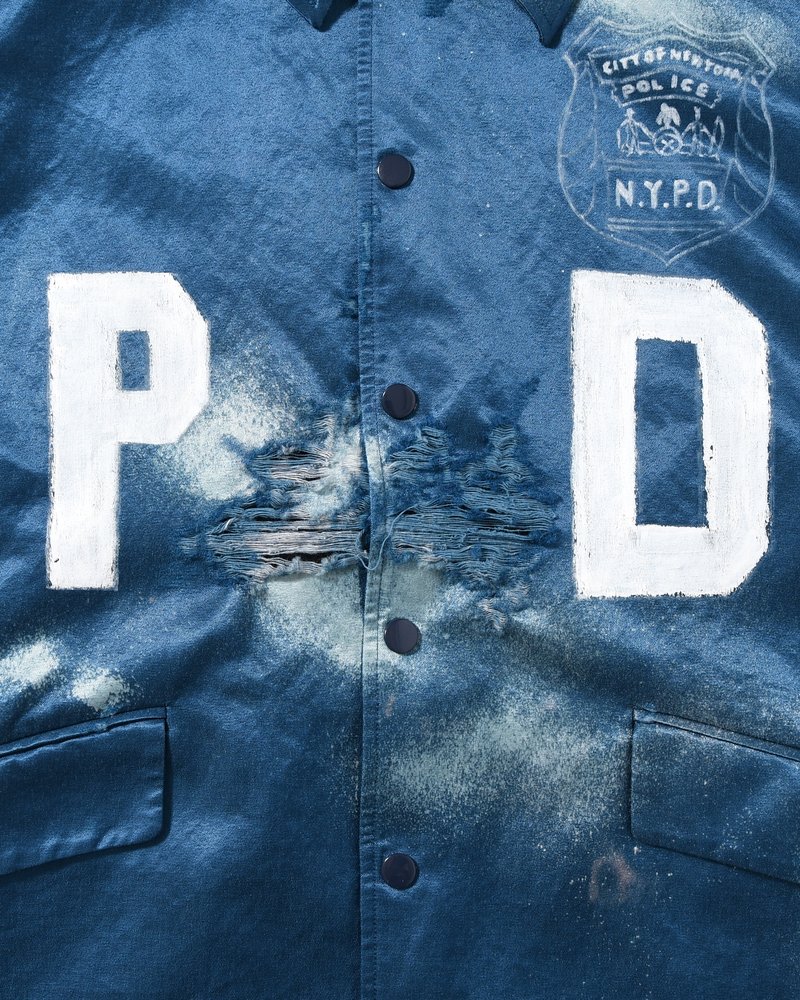 VILLAIN POLICEMAN COACH JACKET -NAVY-