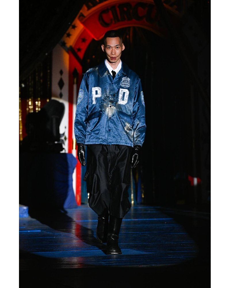 VILLAIN POLICEMAN COACH JACKET -NAVY-