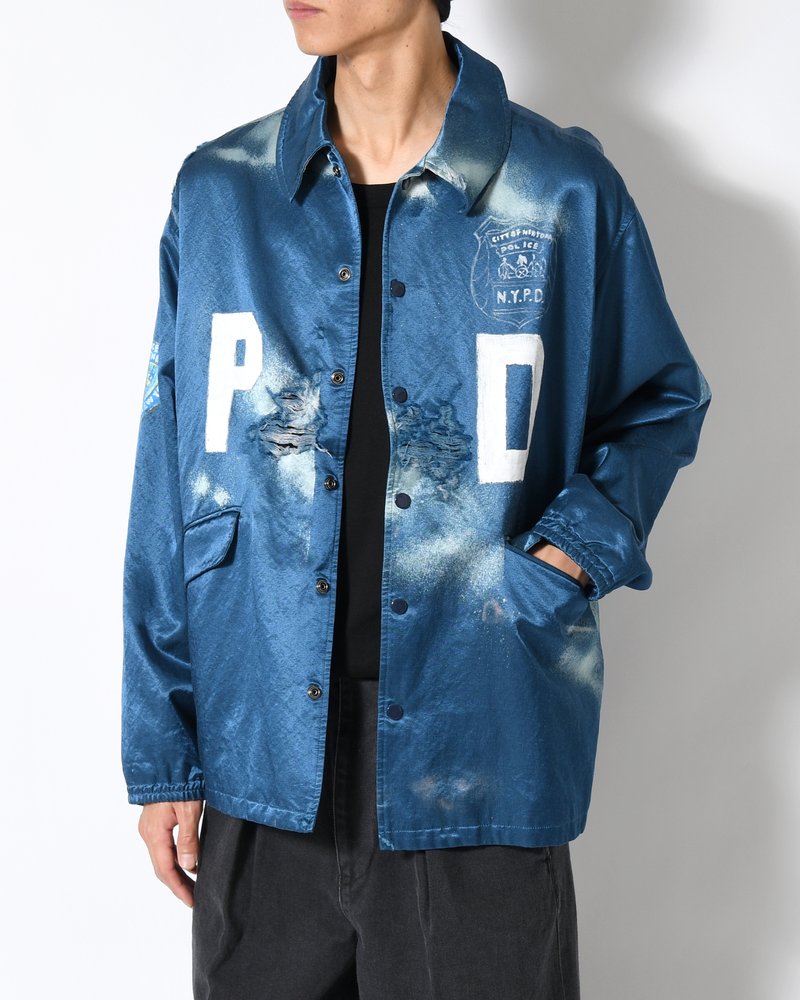 VILLAIN POLICEMAN COACH JACKET -NAVY-