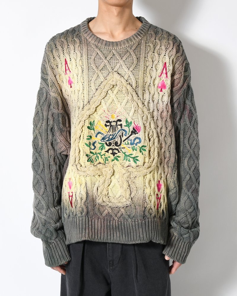 DECK OF CARDS SWEATER -TRUMP-
