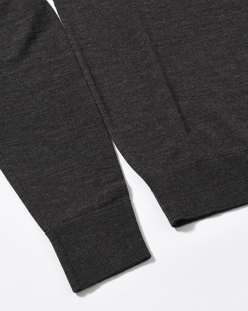 WOOL COLLAR KNIT -CHARCOAL-