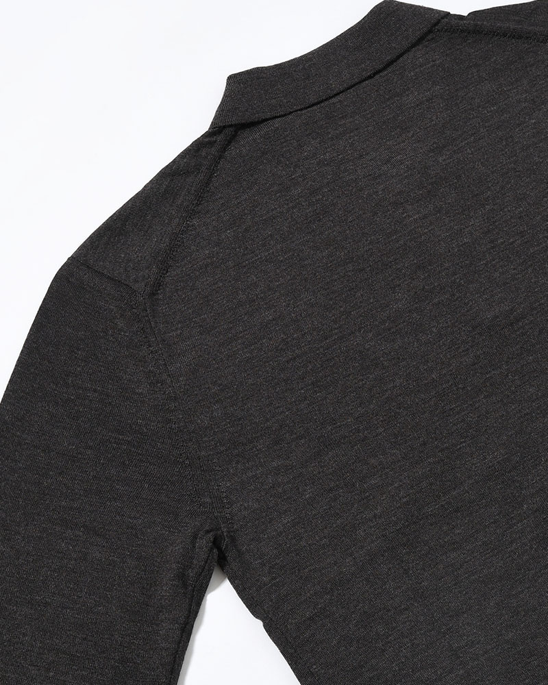 WOOL COLLAR KNIT -CHARCOAL-
