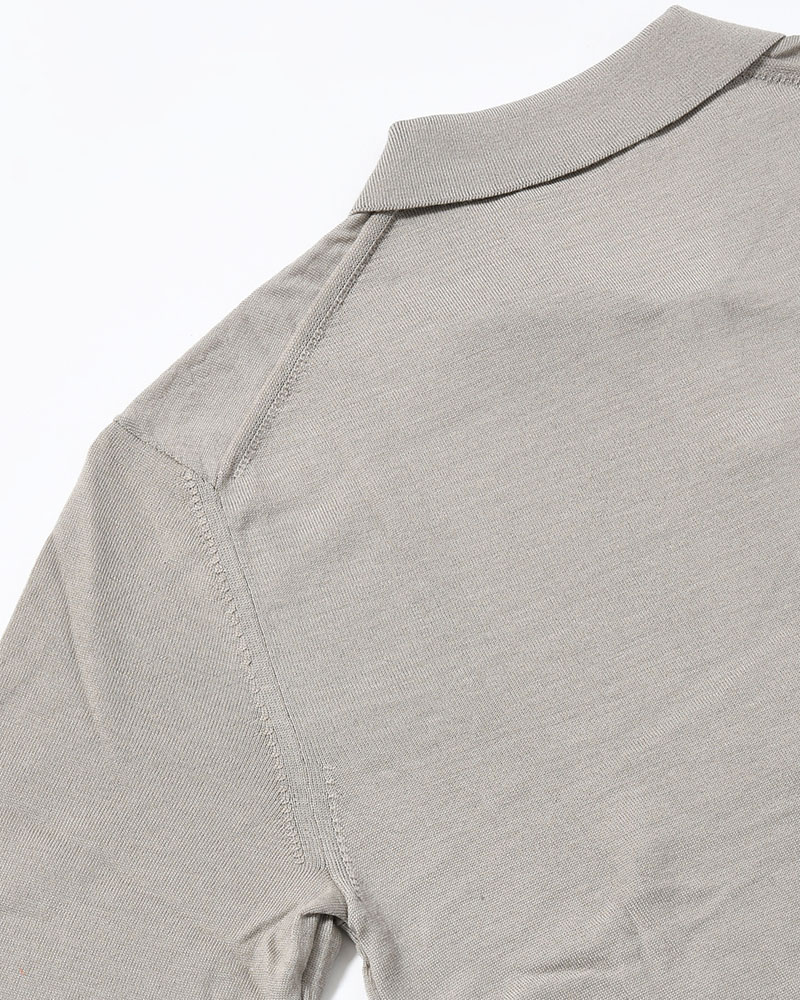 WOOL COLLAR KNIT -LIGHT KHAKI-