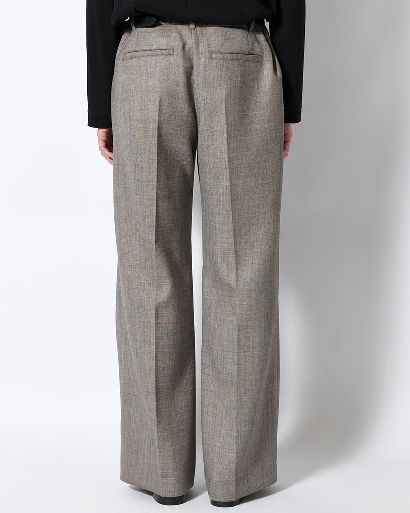 MENS WOOL FLARED PANTS -BEIGE-