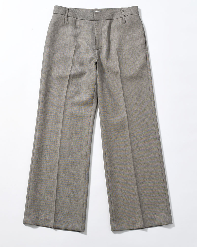 MENS WOOL FLARED PANTS -BEIGE-