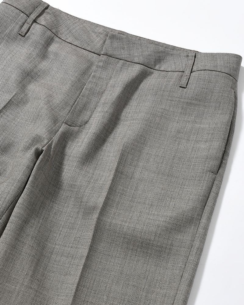 MENS WOOL FLARED PANTS -BEIGE-