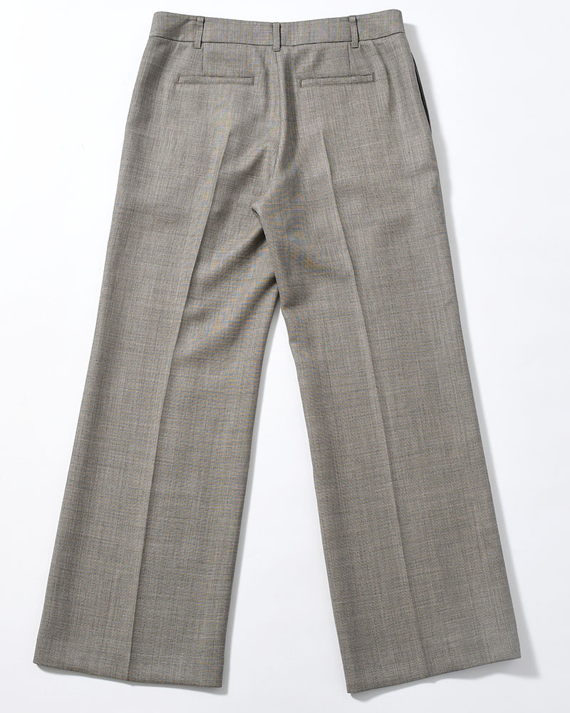 MENS WOOL FLARED PANTS -BEIGE-