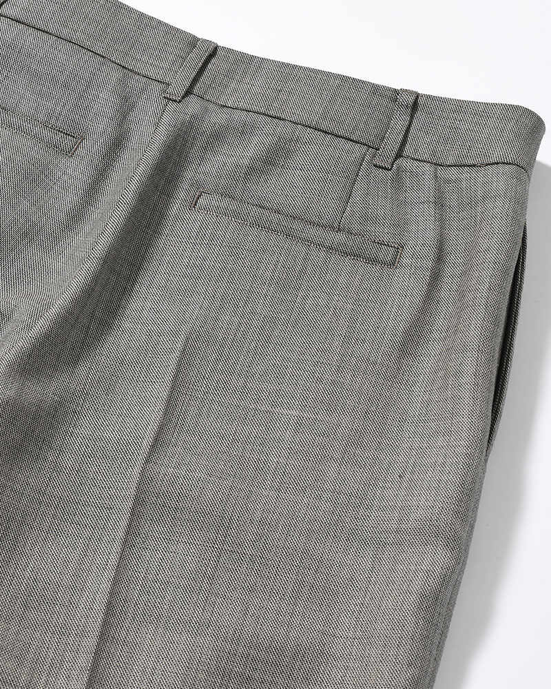 MENS WOOL FLARED PANTS -BEIGE-