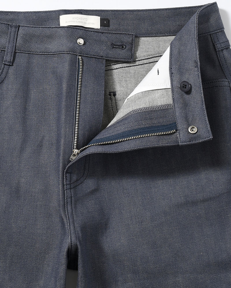 MENS COLORED STRAIGHT DENIM -BLUE-