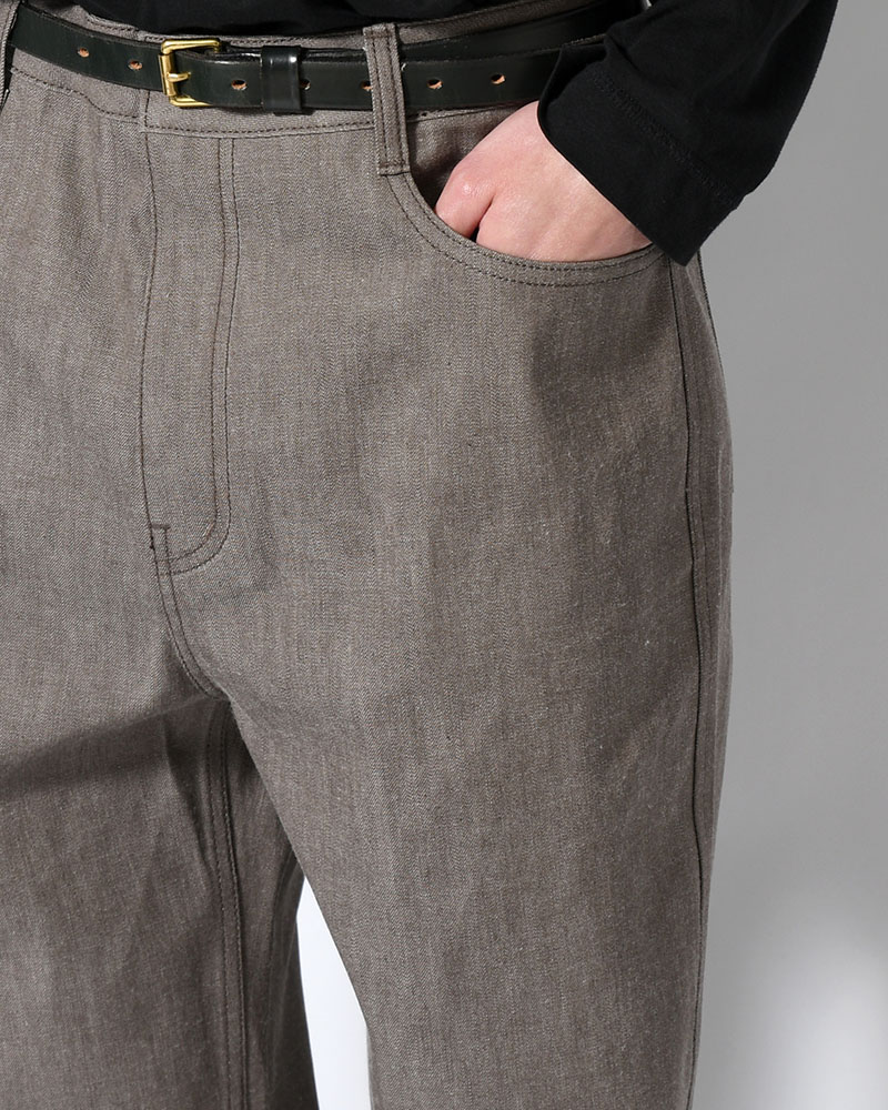 MENS COLORED STRAIGHT DENIM -BROWN-