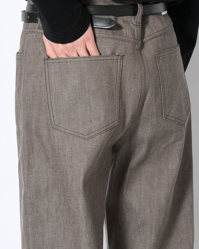 MENS COLORED STRAIGHT DENIM -BROWN-