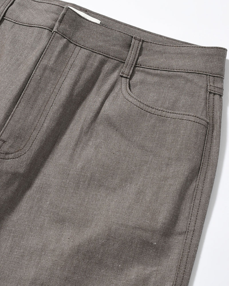 MENS COLORED STRAIGHT DENIM -BROWN-