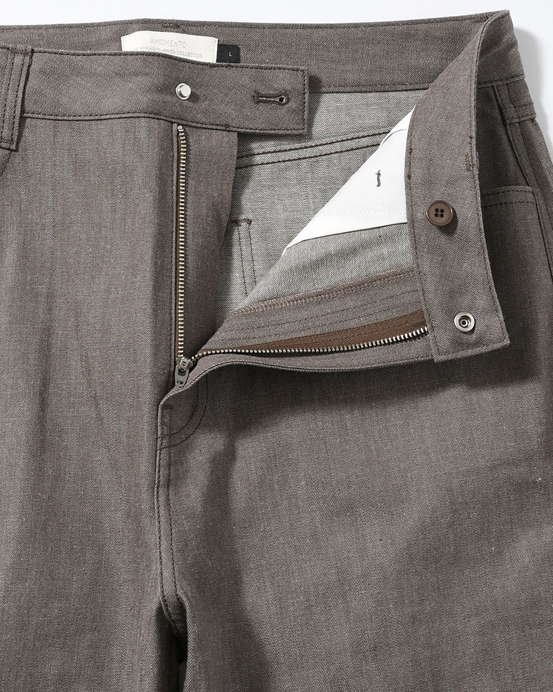 MENS COLORED STRAIGHT DENIM -BROWN-