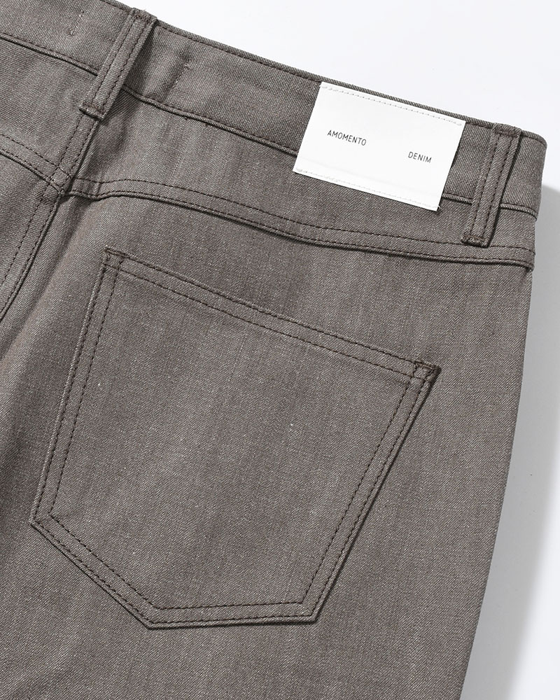 MENS COLORED STRAIGHT DENIM -BROWN-