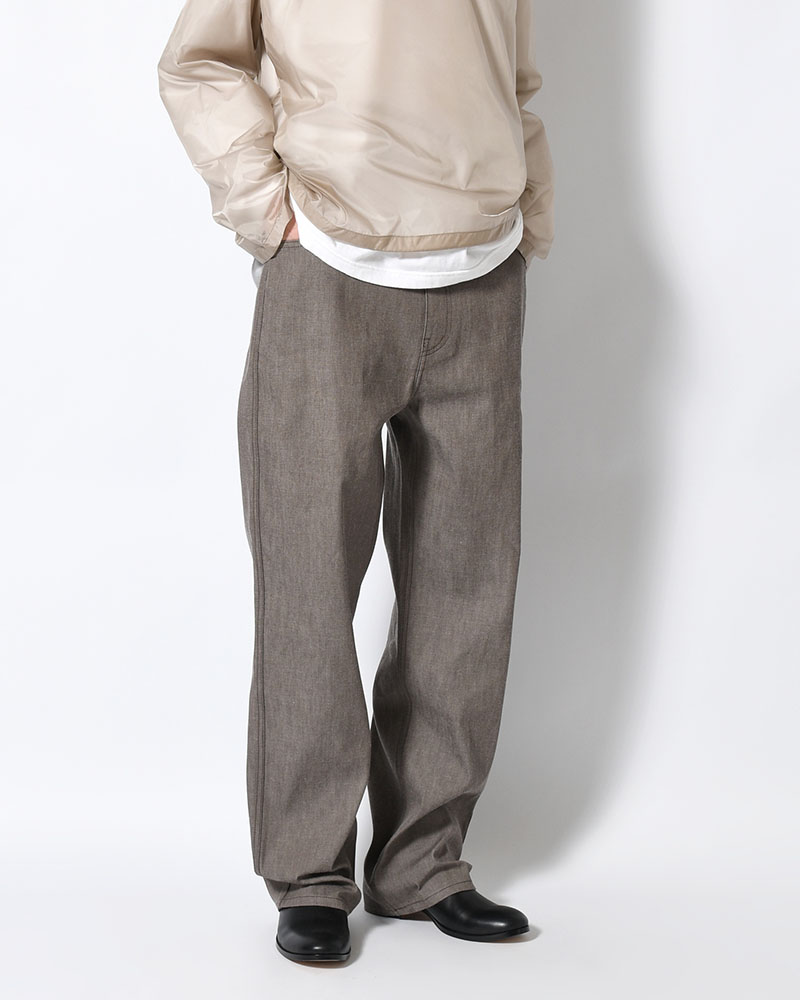 MENS COLORED STRAIGHT DENIM -BROWN-