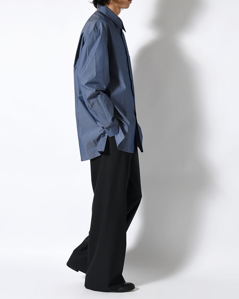 SQUARE POCKET OVERSIZE SHIRT -INDIGO-