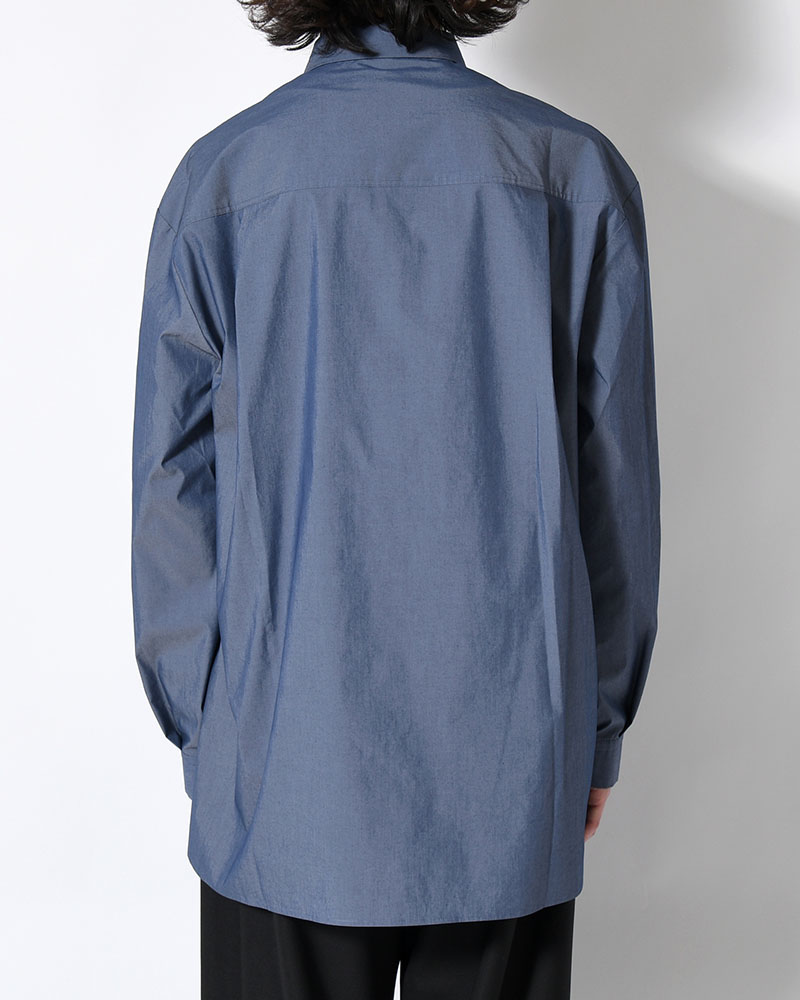 SQUARE POCKET OVERSIZE SHIRT -INDIGO-