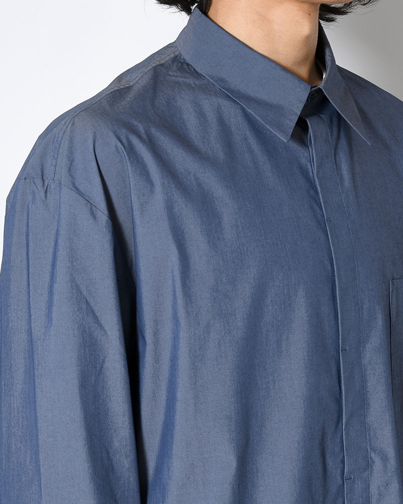 SQUARE POCKET OVERSIZE SHIRT -INDIGO-