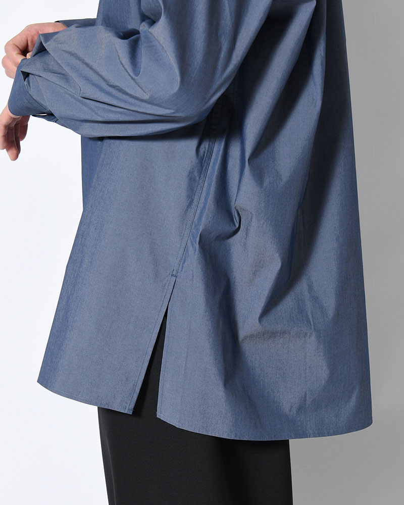 SQUARE POCKET OVERSIZE SHIRT -INDIGO-