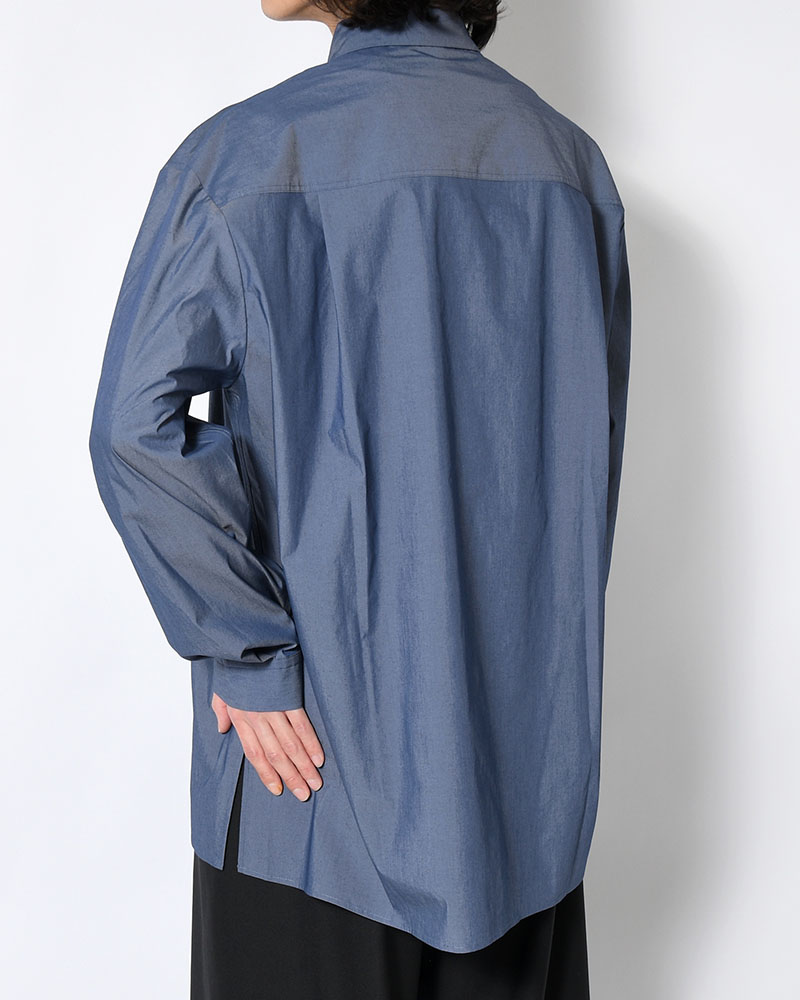 SQUARE POCKET OVERSIZE SHIRT -INDIGO-