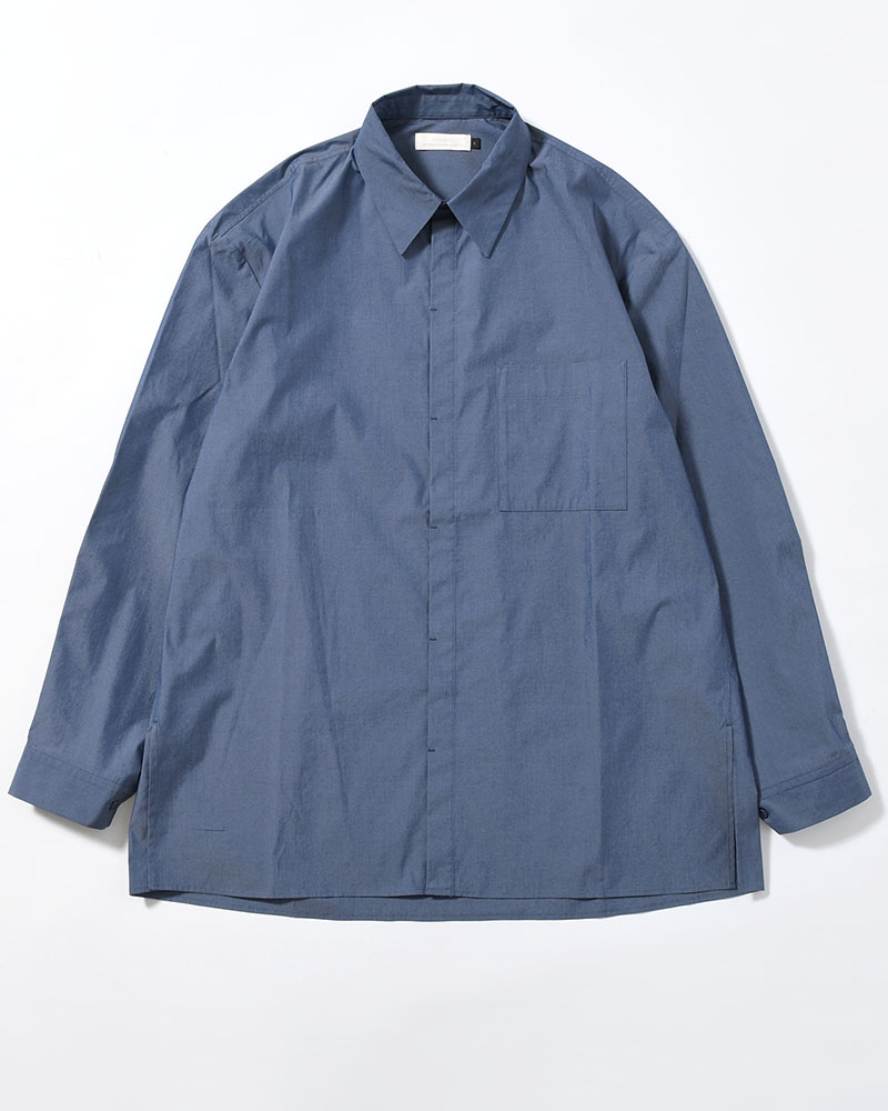 SQUARE POCKET OVERSIZE SHIRT -INDIGO-