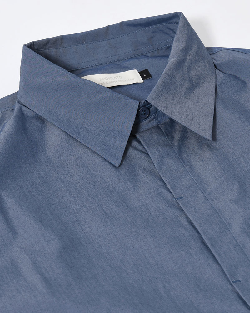 SQUARE POCKET OVERSIZE SHIRT -INDIGO-