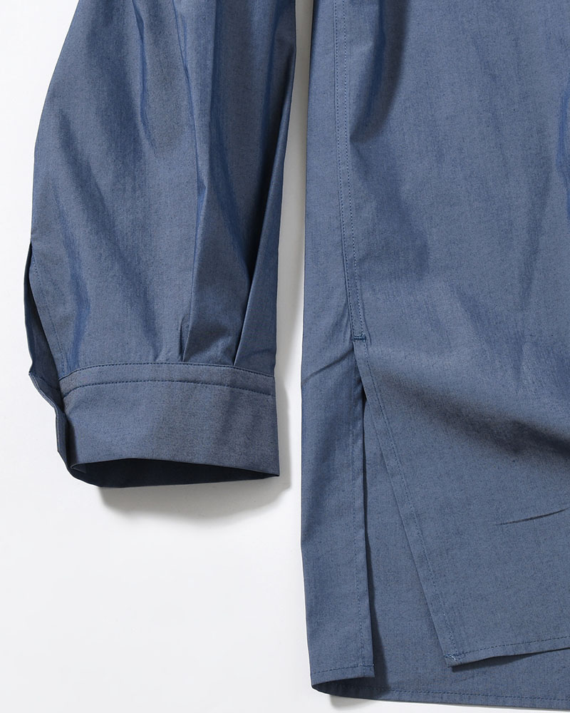 SQUARE POCKET OVERSIZE SHIRT -INDIGO-