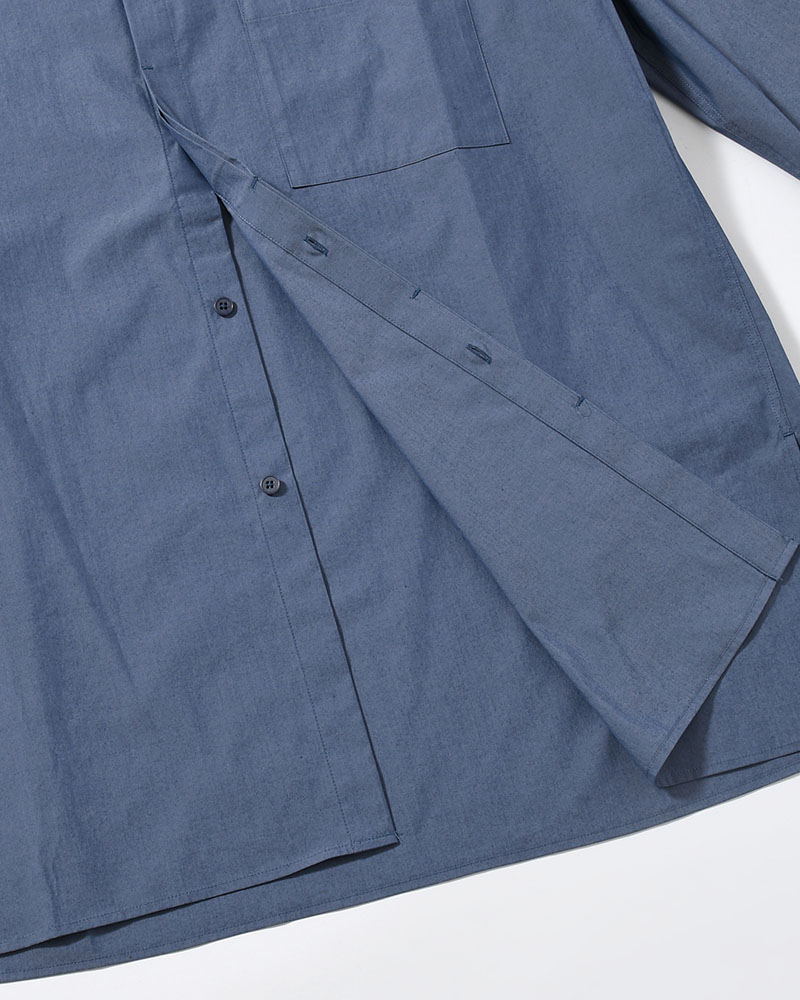 SQUARE POCKET OVERSIZE SHIRT -INDIGO-