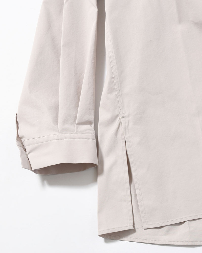 SQUARE POCKET OVERSIZE SHIRT -BEIGE-