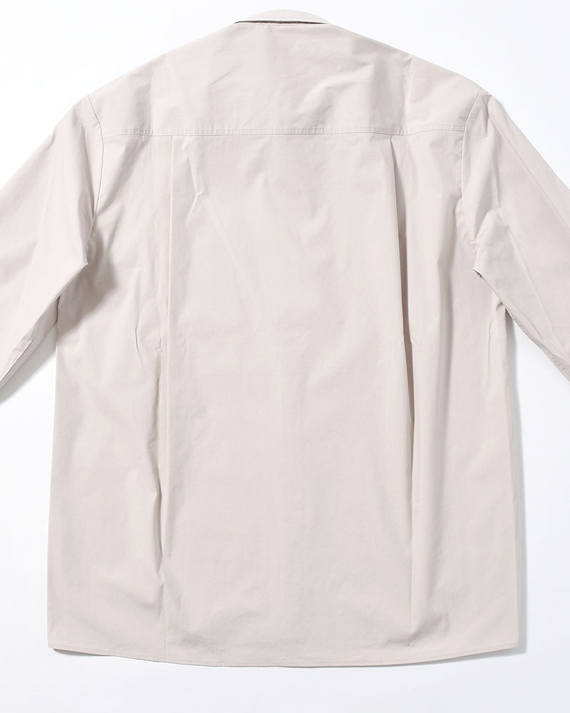 SQUARE POCKET OVERSIZE SHIRT -BEIGE-