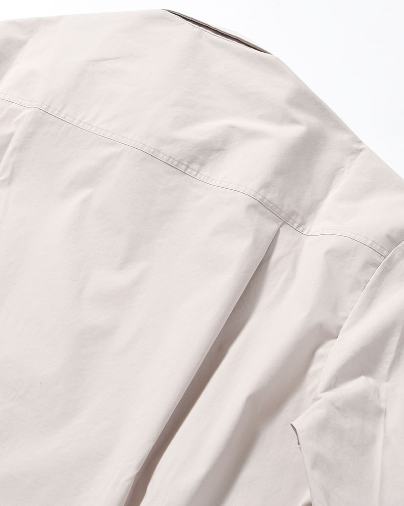 SQUARE POCKET OVERSIZE SHIRT -BEIGE-