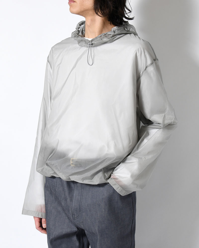 SHEER HOODIE ANORAK -GREY-
