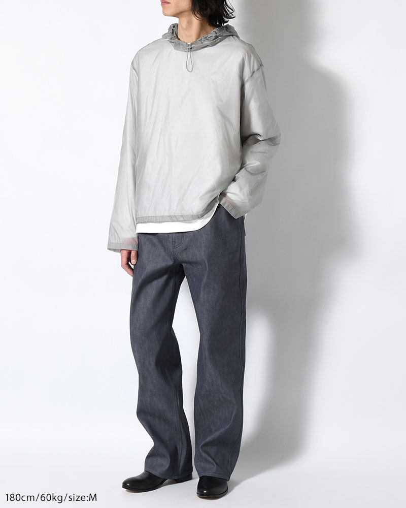 SHEER HOODIE ANORAK -GREY-