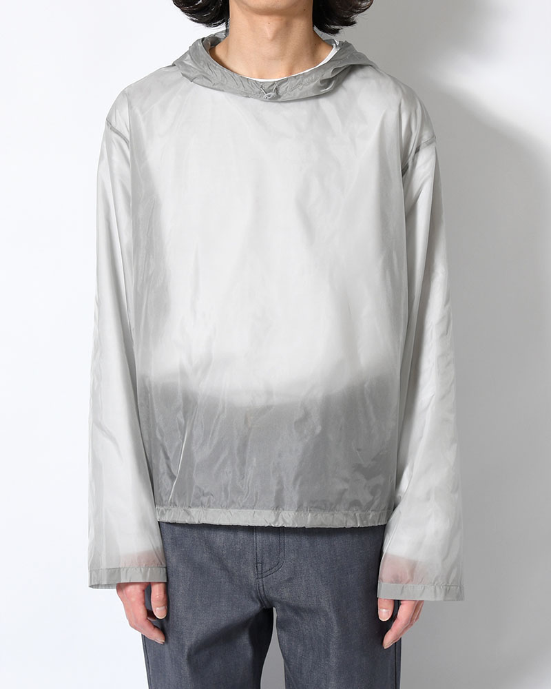 SHEER HOODIE ANORAK -GREY-