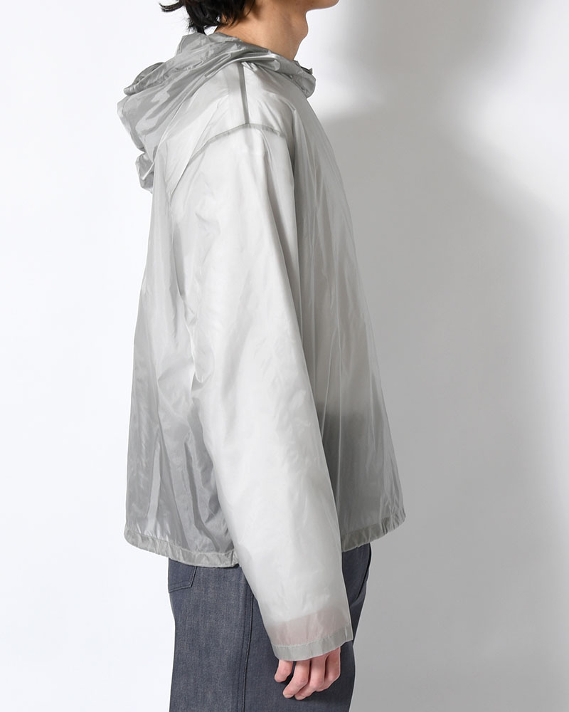 SHEER HOODIE ANORAK -GREY-