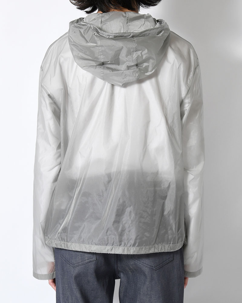 SHEER HOODIE ANORAK -GREY-