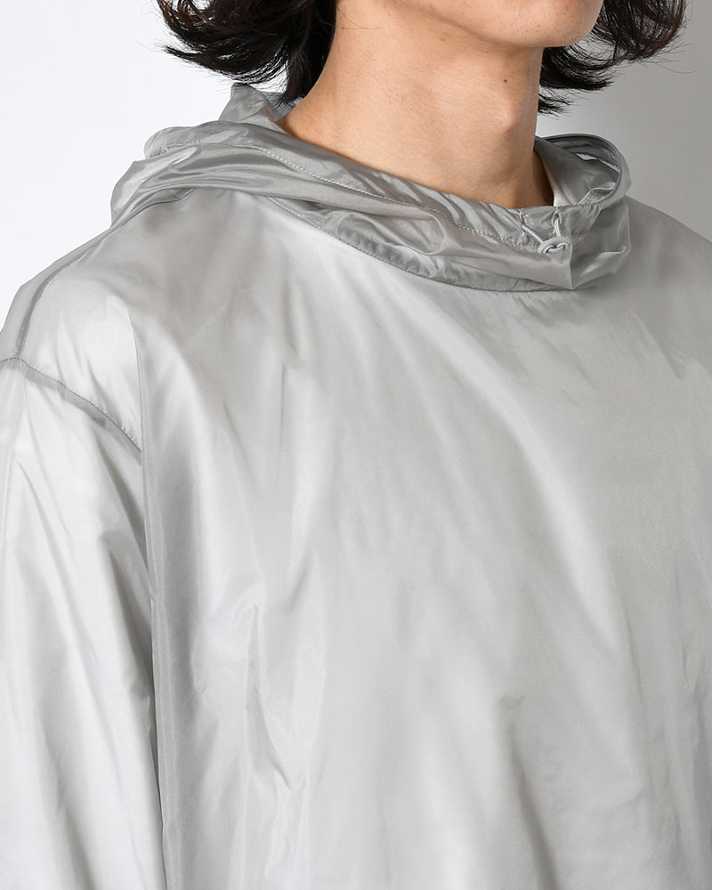SHEER HOODIE ANORAK -GREY-