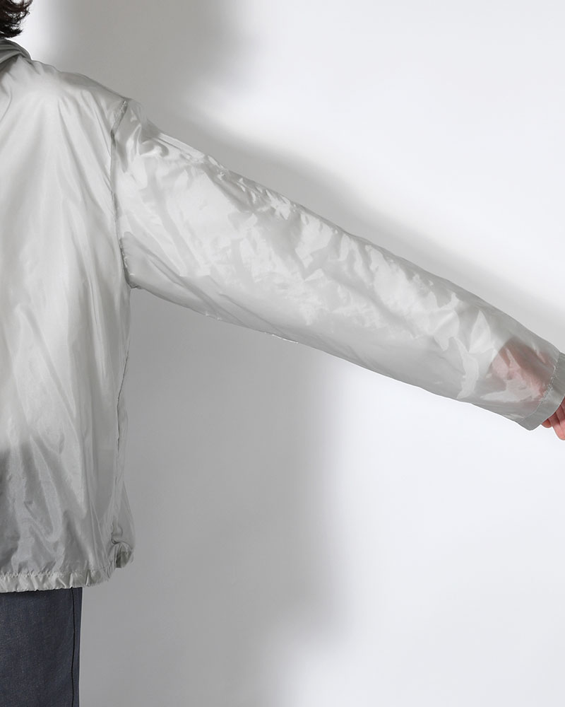 SHEER HOODIE ANORAK -GREY-