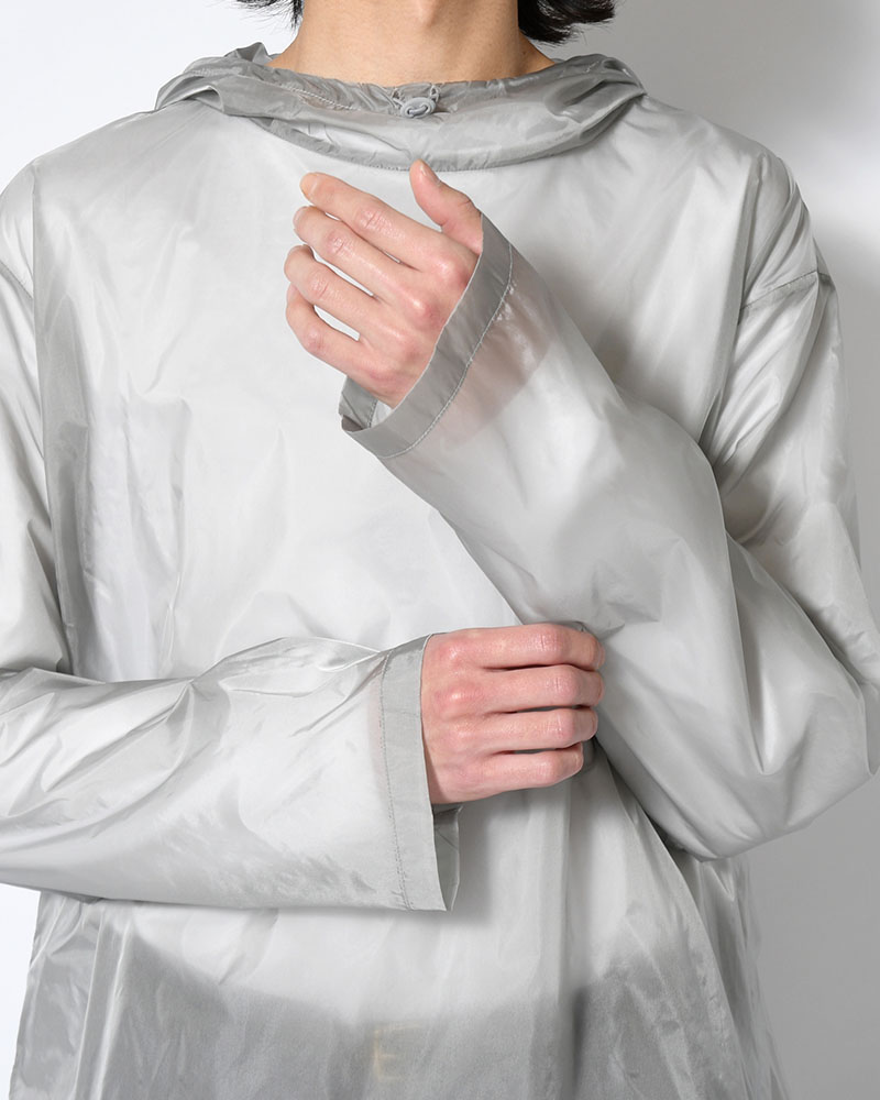 SHEER HOODIE ANORAK -GREY-